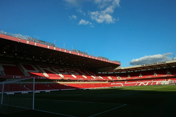 Uma Visão Geral City Ground Antes Jogo Premier League Nottingham — Fotografia de Stock