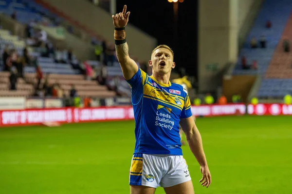 Mikolaj Oledzki Leeds Rhinos Festeggia Alla Fine Della Partita Betfred — Foto Stock