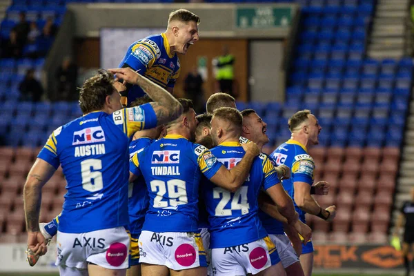 제임스 벤틀리 시도를 기념하여 스타디움에서 베테랑 Wigan 워리어스 Leeds Rhinos — 스톡 사진