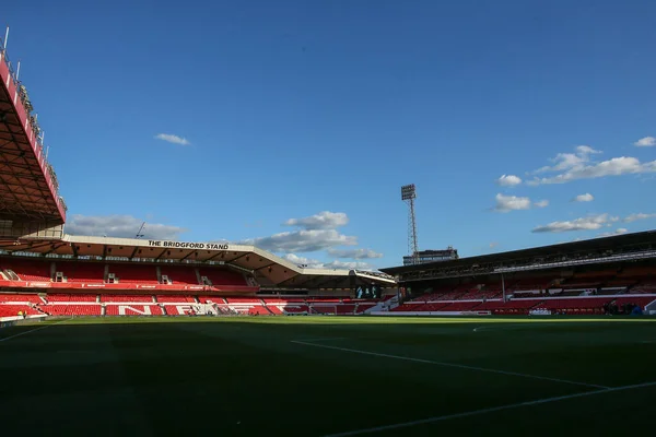 Uma Visão Geral City Ground Antes Jogo Premier League Nottingham — Fotografia de Stock