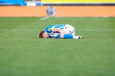 Huddersfield Town 'dan Jack Rudoni 17 Eylül 202' de John Smith Stadyumu 'nda oynanan Huddersfield Town - Cardiff City maçında nakavt oldu.