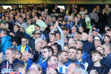 Sheffield Wednesday taraftarları 17 Eylül 202 'de Sheffield Wednesday - Ipswich Town maçı sırasında Hillsborough, Sheffield, İngiltere' de