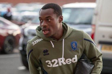 Middlesbrough 'dan Marc Bola, Middlesbrough, İngiltere' deki Riverside Stadyumu 'nda oynanan Sky Bet Şampiyonası öncesinde Riverside Stadyumu' na geldi.