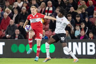 Middlesbrough 'dan Duncan Watmore 17 Eylül 202' de Middlesbrough - Riverside Stadyumu, Middlesbrough, İngiltere 'de oynanan Gökyüzü İddia Şampiyonası maçında 18.