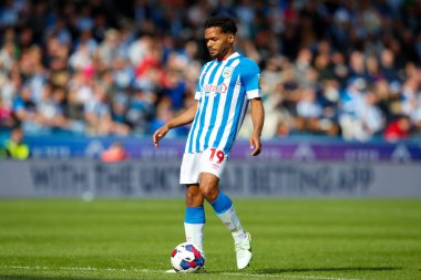 Huddersfield Kasabası 'ndan Duane Holmes 17 Eylül 202' de Huddersfield Town, John Smith Stadyumu 'nda Cardiff City' e karşı oynanan Gökyüzü İddia Şampiyonası maçında.