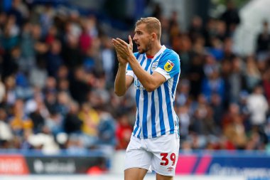 Huddersfield Town 'dan Michal Helik # 39. Huddersfield Şampiyonası maçı Huddersfield Town - Cardiff City maçı sırasında John Smith Stadyumu, Huddersfield, Birleşik Krallık, 17 Eylül 202