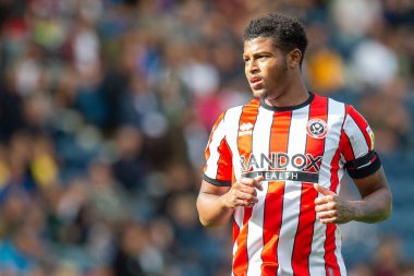 Rhian Brewster # 7 of Sheffield United Gökyüzü İddia Şampiyonası maçında Preston North End - Sheffield United - Deepdale, Preston, Birleşik Krallık, 17 Eylül 202