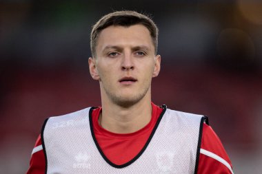 Middlesbrough 'dan Dael Fry # 6 maç öncesi ısınma maçı öncesinde Middlesbrough - Rotherham United Riverside Stadyumu, Middlesbrough, Birleşik Krallık, 17 Eylül 202