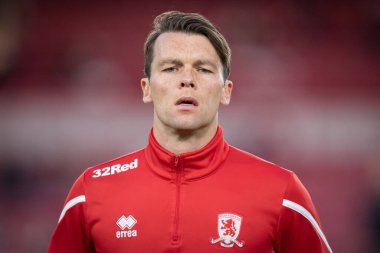 Middlesbrough 'dan Jonathan Howson # 16 numaralı maç öncesi ısınma maçı öncesinde Middlesbrough - Rotherham United maçı Riverside Stadyumu, Middlesbrough, Birleşik Krallık, 17 Eylül 202