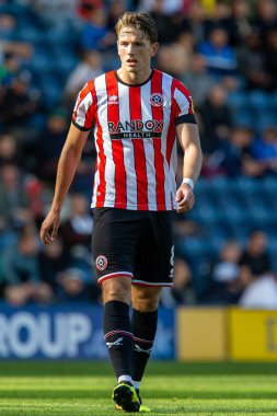 Sheffield United 'tan Sander Berge # 8, 17 Eylül 202' de İngiltere 'nin Deepdale kentinde Preston North End - Sheffield United maçında kazandı.