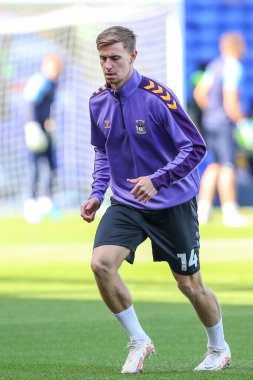 Coventry City 'den Ben Sheaf 17 Eylül 202' de Birmingham City, Birmingham City ile Coventry City arasındaki maç öncesi ısınma maçında