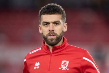 Middlesbrough 'dan Tommy Smith # 14 maç öncesi ısınma maçı öncesinde Middlesbrough - Rotherham United Riverside Stadyumu, Middlesbrough, Birleşik Krallık, 17 Eylül 202