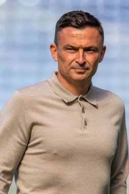 Paul Heckingbottom, 17 Eylül 202 'de İngiltere' nin Deepdale kentinde Preston North End ile Sheffield United arasındaki Sky Bet Şampiyonası maçında Sheffield United 'ın teknik direktörü.