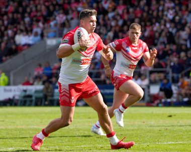 Louis McCarthy-Scarsbrook # 15 numara Betfred Süper Lig maçı sırasında St Helens 'e karşı Salford Red Devils Tamamen Wicked Stadyumu, St Helens, Birleşik Krallık, 17 Eylül 202