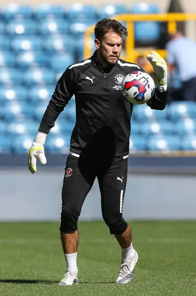 Chris Maxwell Blackpool Warms Sky Bet Championship Match Millwall Blackpool — Stock Photo, Image