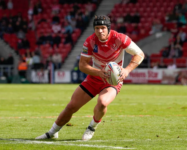 Jonny Lomax Helens Durante Jogo Betfred Super League Helens Salford — Fotografia de Stock