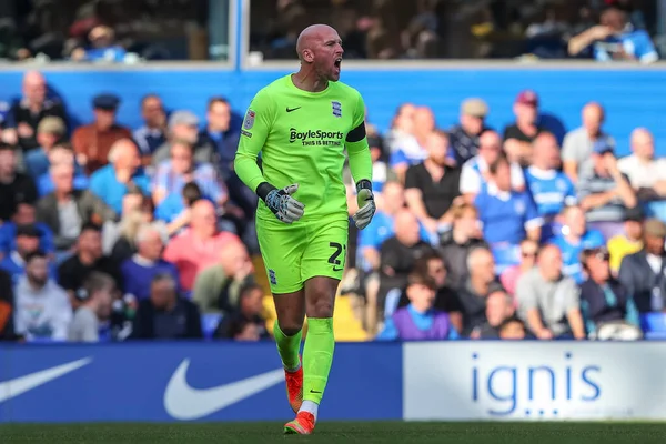 John Ruddy Van Birmingham City Schreeuwt Tegen Zijn Teamgenoten Tijdens — Stockfoto