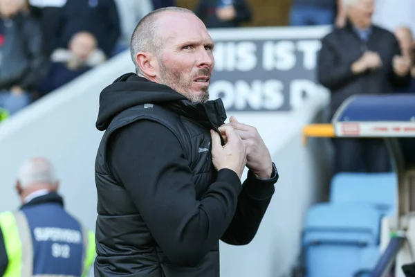 Michael Appleton Manager Blackpool Durante Sky Bet Championship Millwall Blackpool — Foto Stock