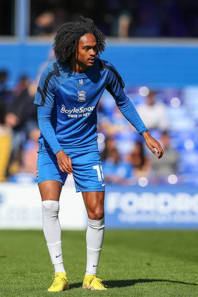 Tahith Chong Birmingham City Durante Riscaldamento Pre Partita Vista Della — Foto Stock