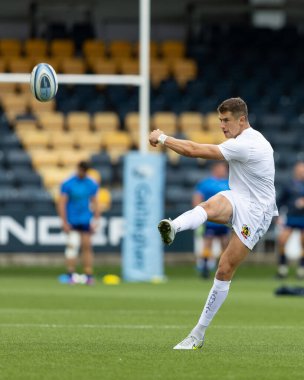 Exeter Chiefs 'ten Harvey Skinner Gallagher Premiership maçında Worcester Warriors Exeter Chiefs' e karşı Sixways Stadyumu, Worcester, İngiltere, 18 Eylül 202