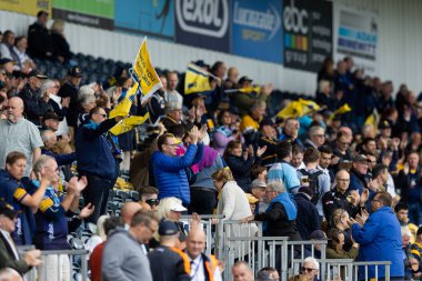 Worcester Warriors 'un destekçileri Gallagher Premiership maçında Worcester Warriors Exeter Chiefs' e karşı Sixways Stadyumu, Worcester, İngiltere, 18 Eylül 202