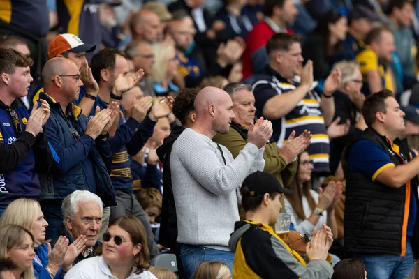 Worcester Warriors Szurkolók Gallagher Premiership Mérkőzésen Worcester Warriors Exeter Chiefs — Stock Fotó