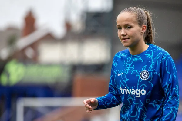 Guro Reiten Chelsea Women Scalda Durante Partita Della Women Super — Foto Stock