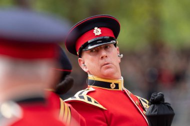 Londra Şehir Merkezi, Londra 'da 19 Eylül 202' de düzenlenen Kraliçe Elizabeth Devlet Cenaze Töreni 'ne katılan bando gruplarının görüntüleri.