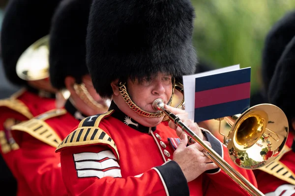 Bilder Der Marching Bands Während Des Queen Elizabeth State Beerdigungszuges — Stockfoto