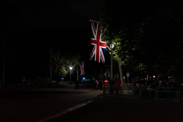 Die Mall Der Nacht Vor Dem Leichenzug Von Königin Elizabeth — Stockfoto