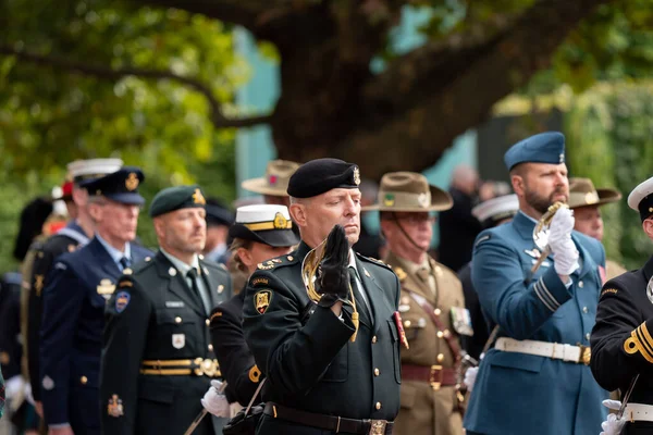 Imágenes Los Servicios Armados Durante Procesión Fúnebre Del Estado Reina — Foto de Stock