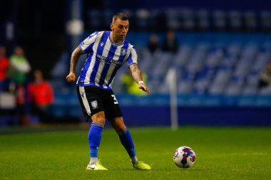 Sheffield 'den Jack Hunt # 32 numara Çarşamba günü Papa John' s Trophy maçı sırasında Sheffield Wednesday, Hillsborough, Sheffield, İngiltere 'de Burton Albion' a karşı 20 Eylül 202