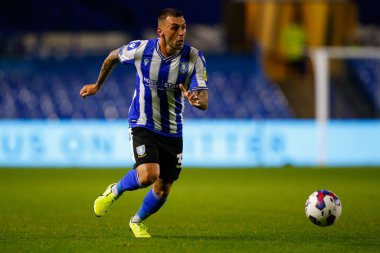 Sheffield 'den Jack Hunt # 32 numara Çarşamba günü Papa John' s Trophy maçı sırasında Sheffield Wednesday, Hillsborough, Sheffield, İngiltere 'de Burton Albion' a karşı 20 Eylül 202