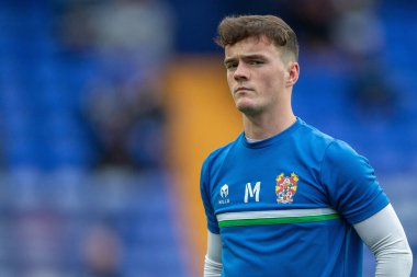 Arthur Lomax-Jones # 30 of Tranmere Rovers, 20 Eylül 202 'de Birkenhead, İngiltere' deki Prenton Park 'ta oynanan Papa John' s Trophy karşılaşmasında görülüyor.