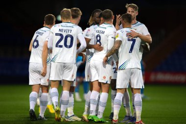 Tranmere Rovers 'dan Kieron Morris, 20 Eylül 202' de Birkenhead, İngiltere 'deki Prenton Park' ta oynanan Papa John 's Trophy maçında 1-0' lık galibiyet golünü kutluyor.