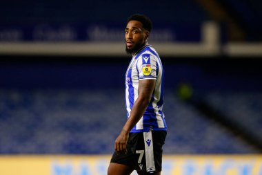 Sheffield 'den Mallik Wilks # 7 Çarşamba günü Papa John' s Trophy maçı Sheffield Wednesday 'e karşı Hillsborough, Sheffield, İngiltere' de Burton Albion, 20 Eylül 202