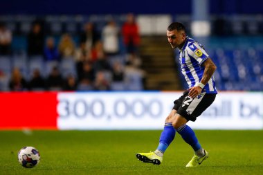 Sheffield 'den Jack Hunt # 32 numara Çarşamba günü Papa John' s Trophy maçı sırasında Sheffield Wednesday, Hillsborough, Sheffield, İngiltere 'de Burton Albion' a karşı 20 Eylül 202