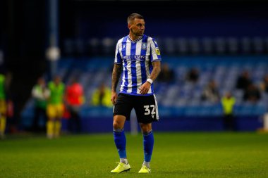 Sheffield 'den Jack Hunt # 32 numara Çarşamba günü Papa John' s Trophy maçı sırasında Sheffield Wednesday, Hillsborough, Sheffield, İngiltere 'de Burton Albion' a karşı 20 Eylül 202