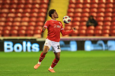 William Hondermarck # 23 Barnsley Papa John 's Trophy maçı sırasında Oakwell, Barnsley' de Newcastle United U21 'e karşı, 20 Eylül 202