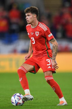 Galler 'den Neco Williams, UEFA Uluslar Ligi Grubu A4 karşılaşmasında Galler ile Polonya arasındaki Cardiff City Stadyumu, Birleşik Krallık, 25 Eylül 202