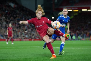 Rachel Furness #10 of Liverpool Women shoots during the The Fa Women's Super League match Liverpool Women vs Everton Women at Anfield, Liverpool, United Kingdom, 25th September 202 clipart