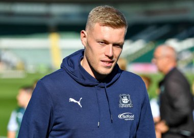 Plymouth Argyle orta saha oyuncusu Sam Cosgrove (16), 25 Eylül 202 tarihinde İngiltere 'nin Plymouth kentinde oynanan Sky Bet 1 karşılaşmasında sahaya çıktı.