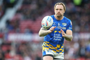 24 Eylül 202 'de Old Trafford, Manchester, İngiltere' de oynanan 25. Betfred Süper Lig Grand League karşılaşması öncesinde Leeds Rhinos 'tan Blake Austin # 6.