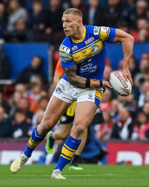Mikolaj Oledzki # 8 Leeds Gergedanları 25. Betfred Süper Ligi Büyük Finali sırasında Old Trafford, Manchester, Birleşik Krallık 'ta St Helens - Leeds Rhinos maçında eylemde.