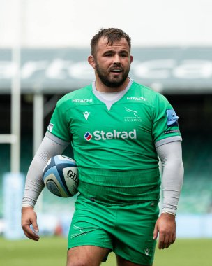 Newcastle Falcons 'un kaptanı George McGuigan Gallagher Premiership maçı sırasında Worcester Warriors, Newcastle Falcons' a karşı Sixways Stadyumu, Worcester, İngiltere, 24 Eylül 202