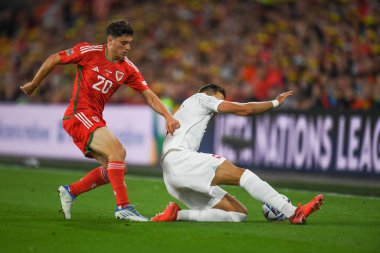 Galler 'den Dan James, UEFA Uluslar Ligi Grubu A4 karşılaşmasında Cardiff City Stadyumu' nda Galler ile Polonya arasında 25 Eylül 202 'de oynanan karşılaşmada