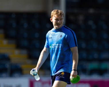 Worcester Warriors 'dan Gareth Simpson Gallagher Premiership maçından önceki ısınma maçında Worcester Warriors, Newcastle Falcons' a karşı Sixways Stadyumu, Worcester, İngiltere, 24 Eylül 202