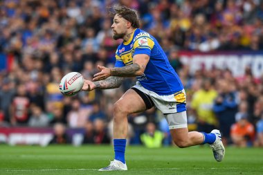 25. Betfred Süper Lig Büyük Finali sırasında Leeds Rhinos 'un 6 numaralı oyuncusu Blake Austin 24 Eylül 202' de Old Trafford, Manchester, İngiltere 'de St Helens' e karşı Leeds Rhinos maçına çıktı.