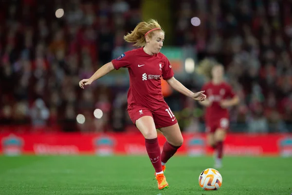 Rachel Furness Liverpool Women Passaggio Durante Partita Della Women Super — Foto Stock