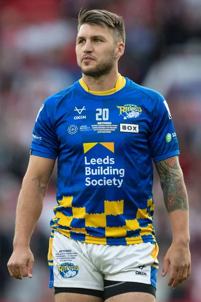 Tom Briscoe Leeds Rhinos Durante Aquecimento Pré Jogo Antes Jogo — Fotografia de Stock